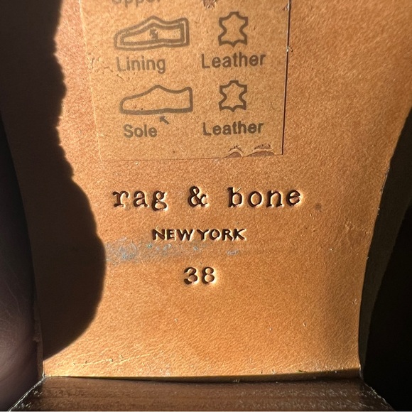 Rag & Bone Walker Buckle Suede Ankle Boot Brown Size 38 US 8 - Picture 8 of 8